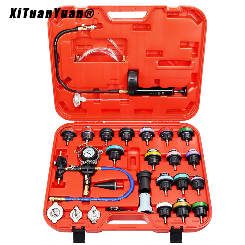 Radiator Pressure Tester - 28PCS Car Universal Radiator Pressure Tester