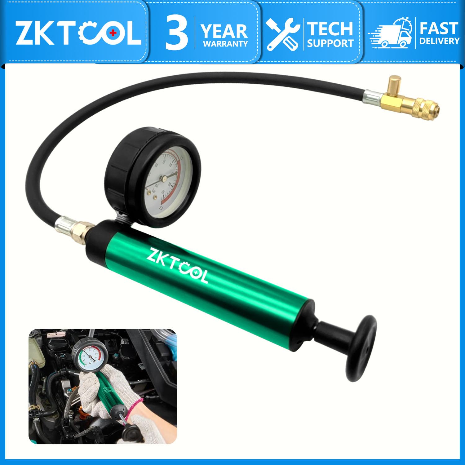 Radiator Pressure Tester - Aluminum Car Cooling System Radiator Pressure