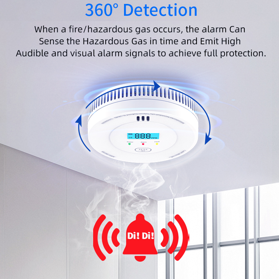 Smoke Leak Detector - 10 years Smoke & Carbon Monoxide