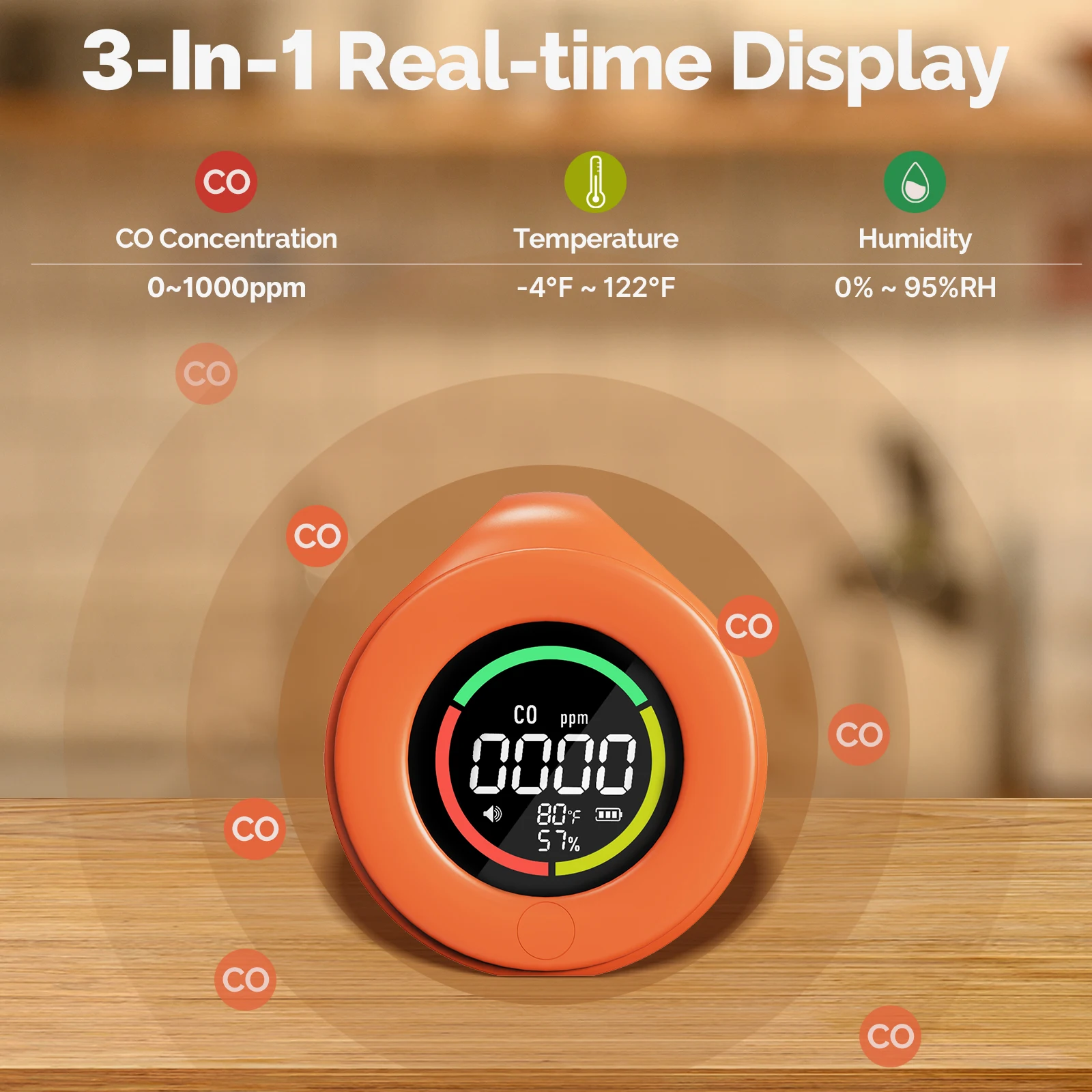 MOES Mini Carbon Monoxide Dete - Smoke Leak Detector recension och pris