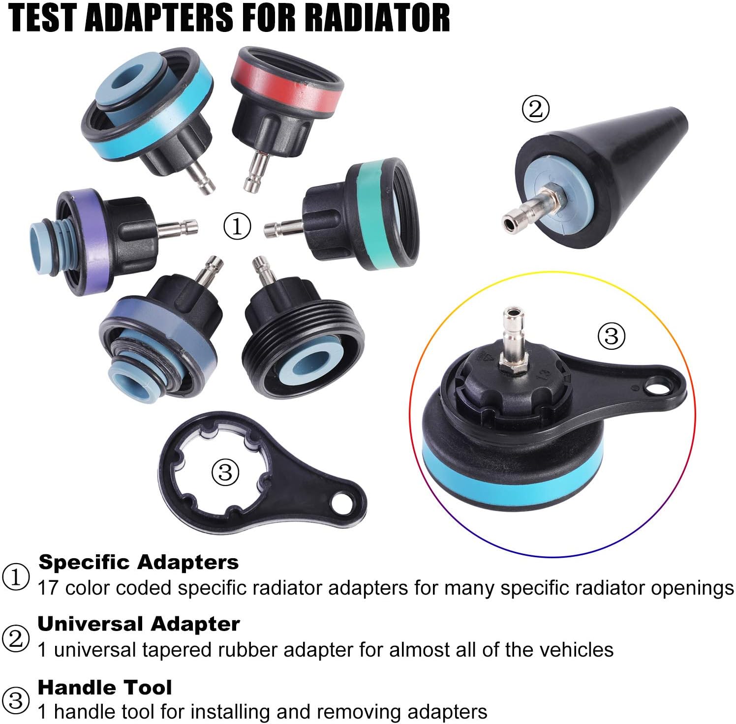 28Pcs Universal Radiator Press - Radiator Pressure Tester recension och pris