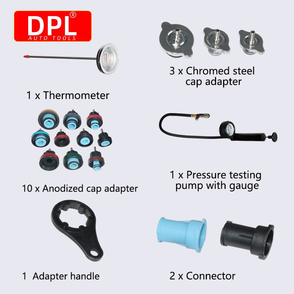 18 Pcs Radiator Pressure Teste - Radiator Pressure Tester recension och pris