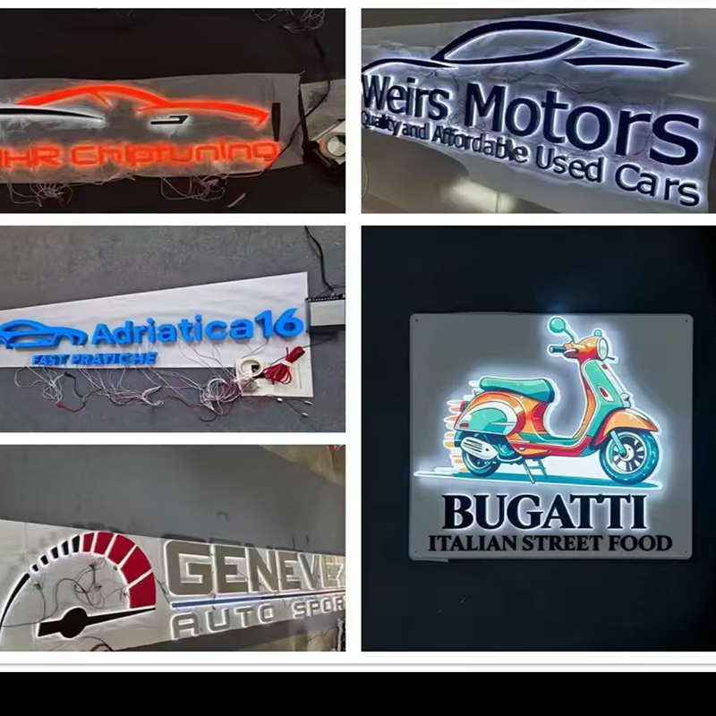 Custom LED Backlit Letter Sign - Auto Repair Shop Logo Design recension och pris