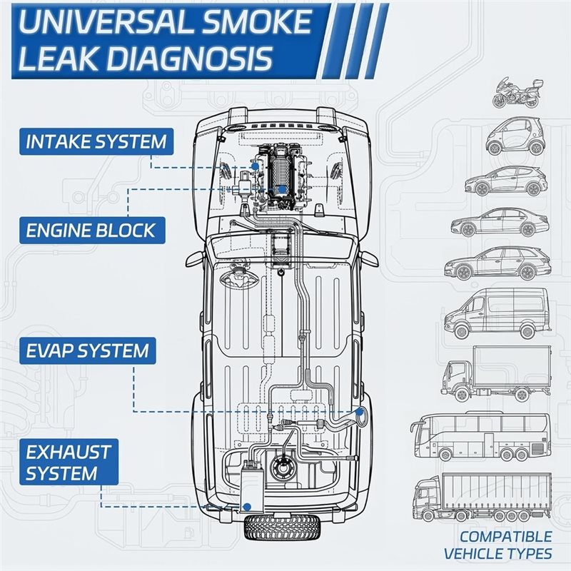12-In-1 EVAP Vacuum Leak Detec - Smoke Leak Detector recension och pris