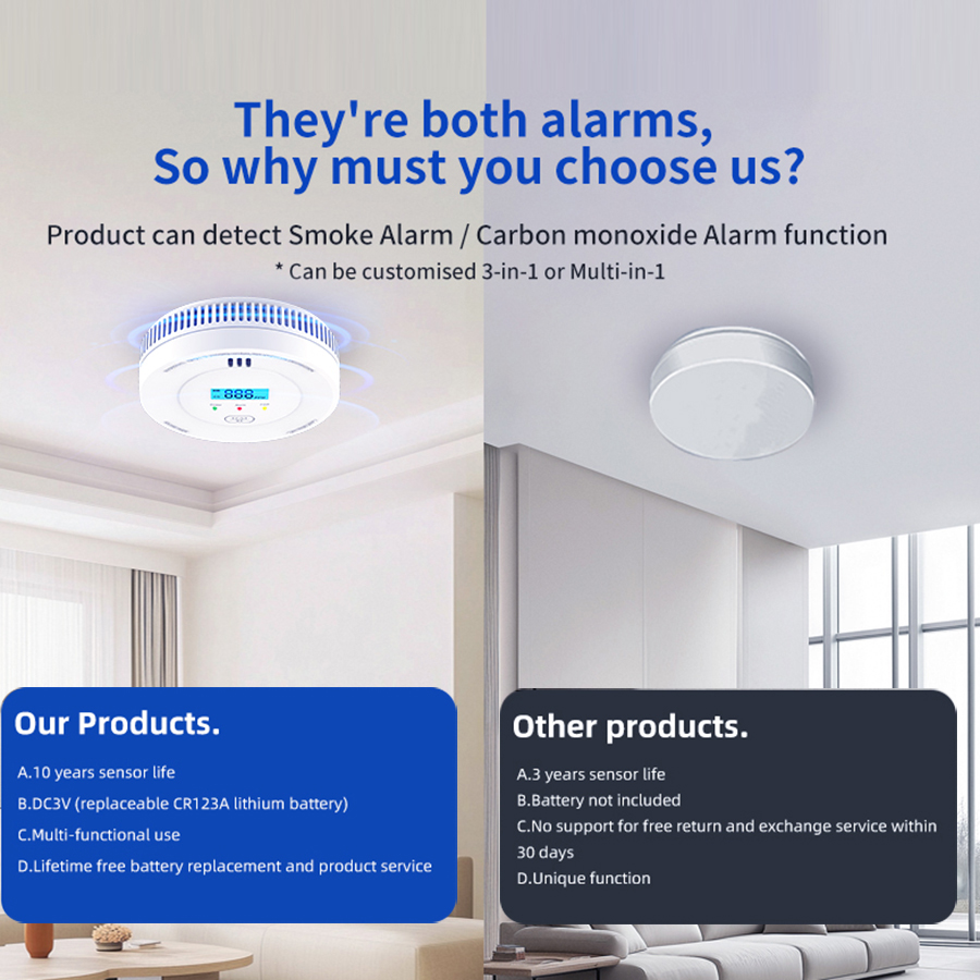 10 years Smoke & Carbon Monoxi - Smoke Leak Detector recension och pris